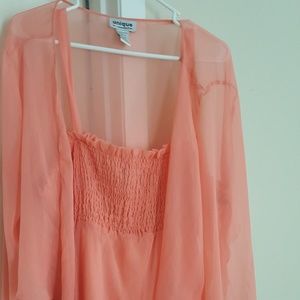 Baby doll w/shaw blouses